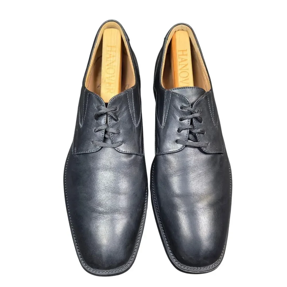Geox Federico Mens Size 10‎ Black Casual Classic Leather Lace Up Oxford Shoes